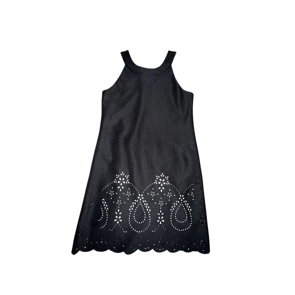Speechless Dress Girls Size 12 Black A-Line Knee Beaded‎ Laser Cut Hem party